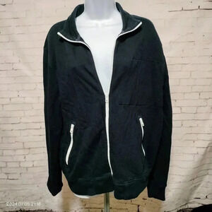 J. Crew Dark blue White trim size Medium Jacket pockets Cotton Unisex